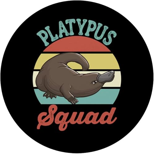 Miniatura 3 de Vintage Sunset Platypus Squad Sea Animal Lover PopSockets Swappable PopGrip