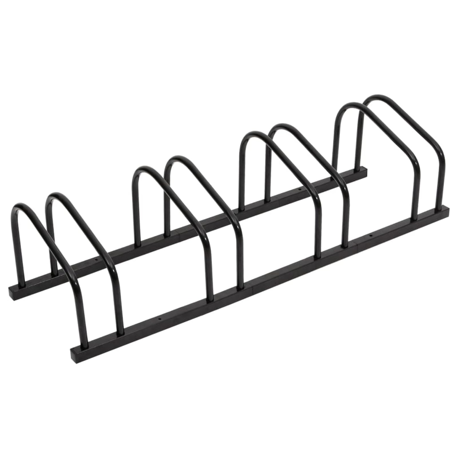 Homgoday Stahl Fahrradständer für bis zu 4 Fahrräder - Schwarz, 103,5 x 33 x 26 cm, Garagen- und Gartenlagerung, Anti-Diebstahl Fahrradständer Model154424
