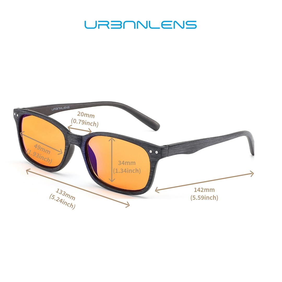 Gafas de lectura con bloqueo de luz azul, para dormir mejor, reducir la tensión ocular para mujeres y hombres, con acabados de madera
