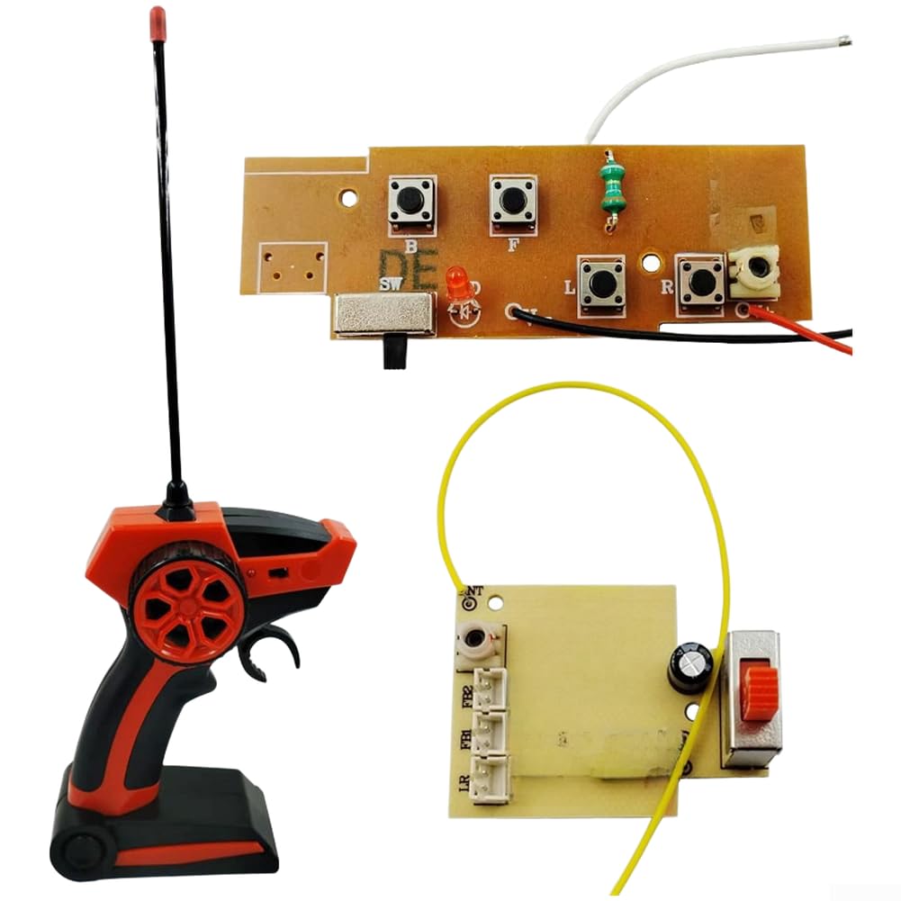 Set di telecomando 2,4 G a 4 canali per auto RC barca (rosso) | Precisione a 4 canali, tecnologia, connessione più stabile, meno interferenze, ideale per le corse