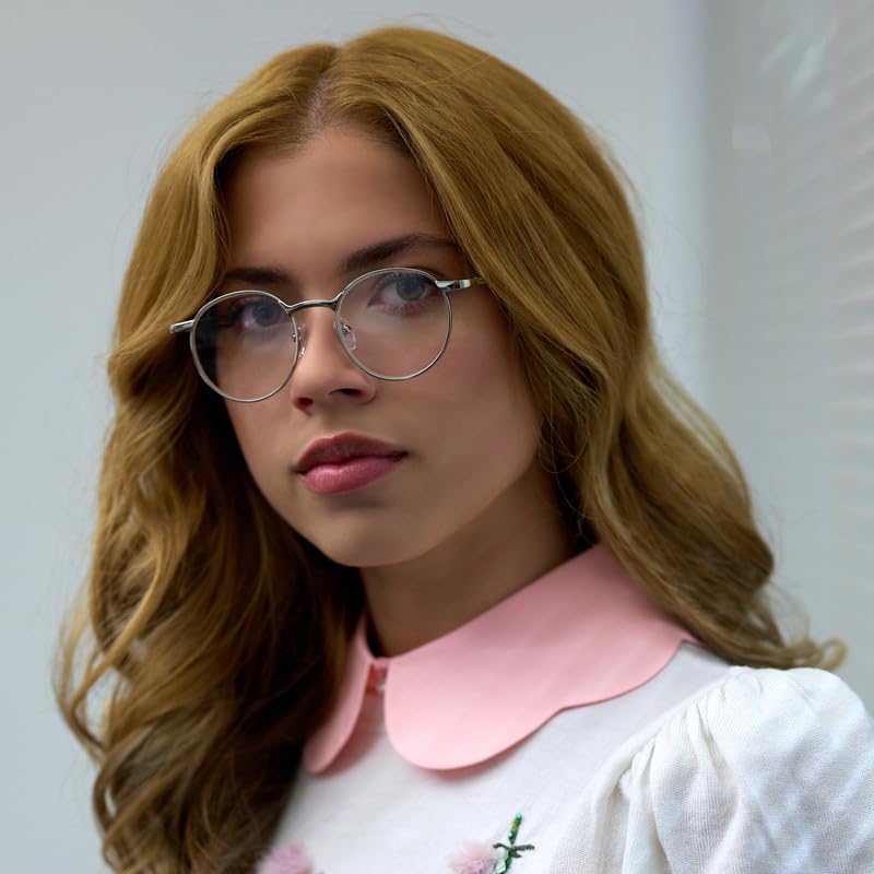 Miniatura 3 de 2SeeLife Lentes de lectura con borde de metal plateado para hombres y mujeres para lucir modernos con visión clara, lectores duraderos para mujeres