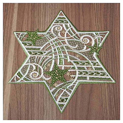 DSD Design-Studio Drechsler Winter-Tischdecke Sternenschweif Plauener...