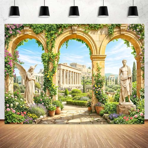 Toile de fond de mariage arche romaine grand décor fête prénuptiale