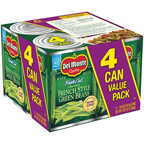 Image of Del Monte Fresh Cut Blue Lake French Style Green Beans, 14.5 oz. Can, Canned Vegetables (Pack of 4)