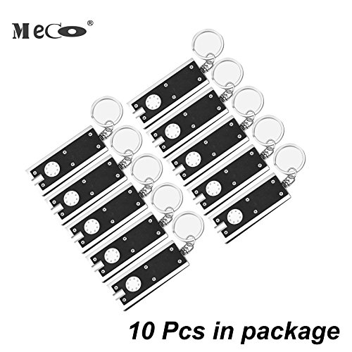 Keychain Flashlight 10 Pack, MECO Mini Flashlight LED Camping Keyring Flashlight, Portable Thin