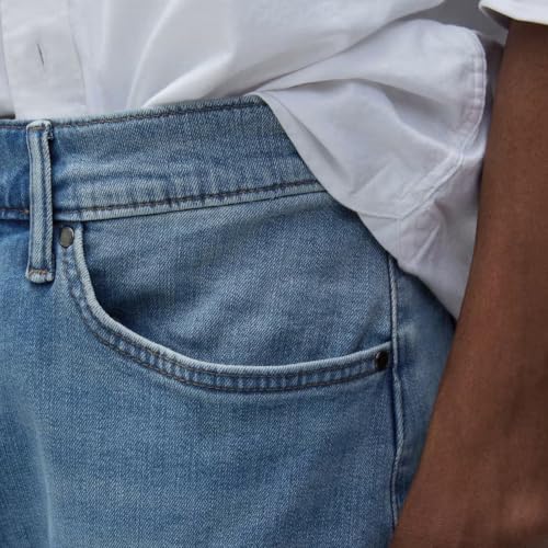Image of Marks & Spencer Mens Light Wash Mid Rise Slim Fit Jeans