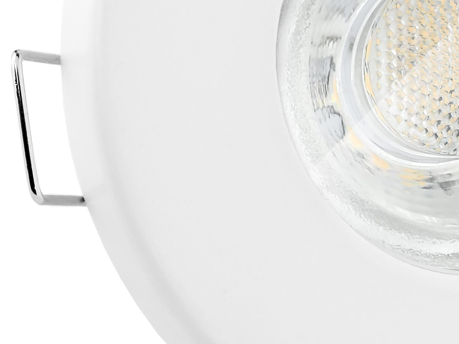 linovum 10x Einbaustrahler Set 6W flach IP65 weiß mit Wasserschutz - inkl. GU10 drei einstellbaren Lichtfarben 3CCT - für Bad, Dusche, Außen