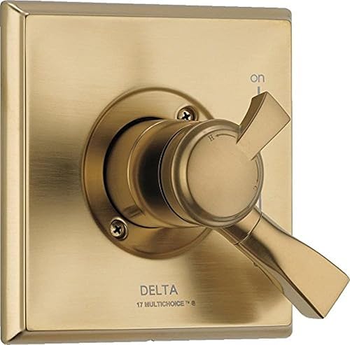 Delta Faucet Dryden Serie 17 T17051-CZ T17051-CZ - Kit de ajuste de válvula de mango de ducha de doble función, bronce champán (válvula no incluida)