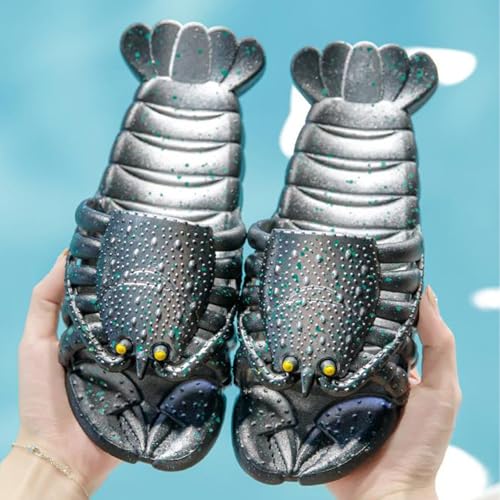 Image of JOYEAR Lobster Flip Flops - Slipper & Slide Pool Beach Shower Shoes in Deep Red