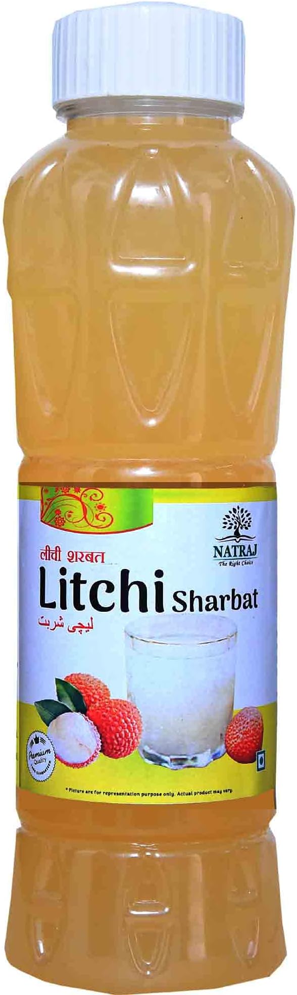 Natraj The Right Choice Litchi Sharbat Syrup, 750 ml