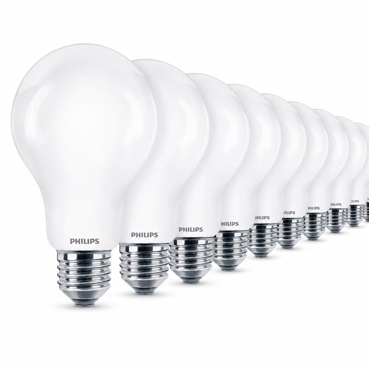 Philips LED-Lampe, Warmweiß, 10 Stück, 16W, Mattglas, A67, E27, 120W-Äquivalent, 220-240V, 10er SPARPACK