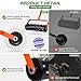 Walensee Rolling Lawn Aerator, Heavy Duty Manual Aerator Tool with 42 Spikes, Lawn Spike Aerator Roller with 71