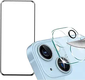 Película Compatível com iPhone 15 Ceramica 5D + Película Lente Câmera