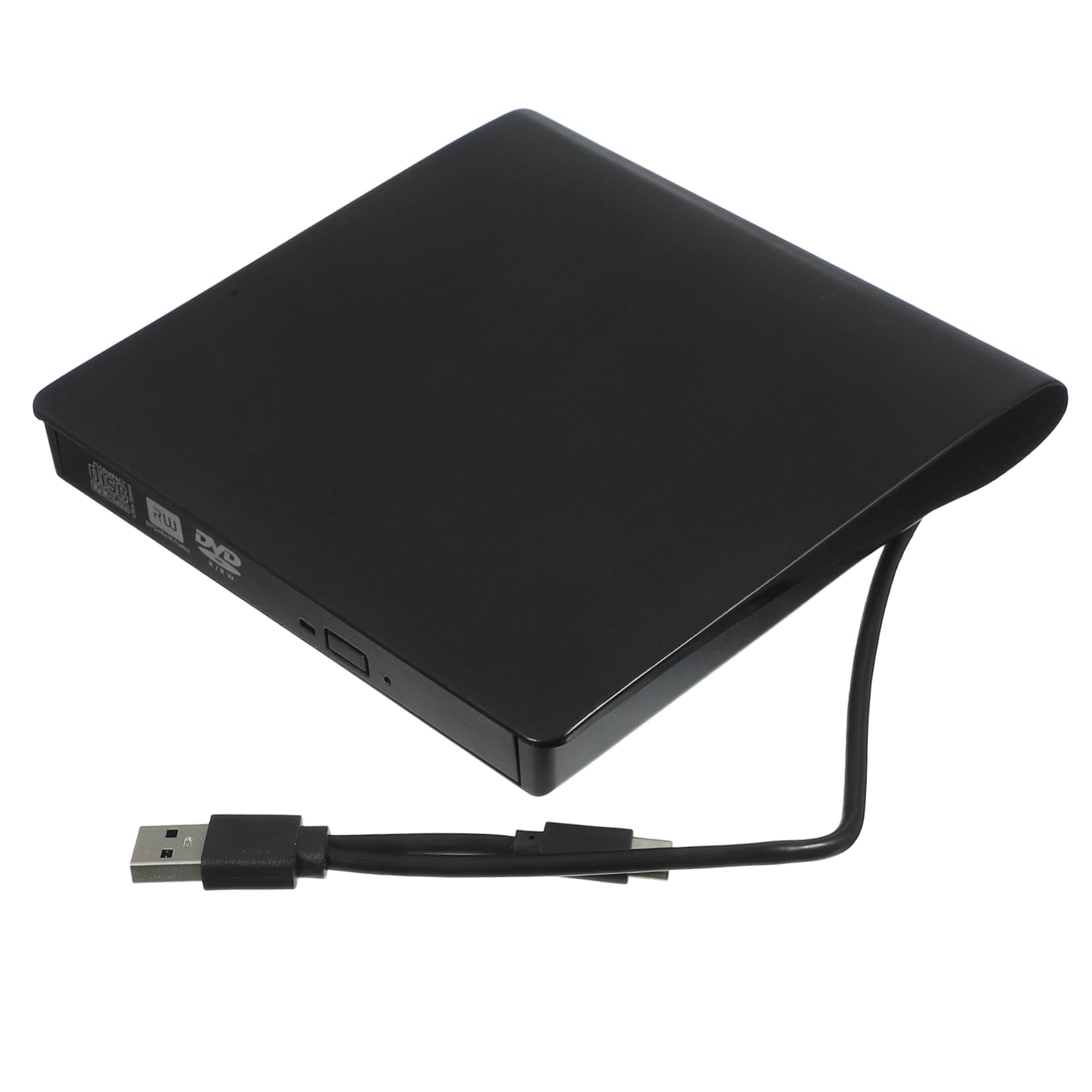 POPETPOP External DVD Drive Dual Interface USB and Type-c Portable Optical Drive for Laptop Fast Data Transmission Easy to Use Sleek Design