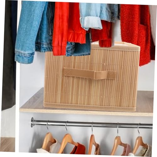 Panier de rangement pliable en bambou pour linge et jouets - 7