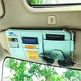 SEMBEM Car Sun Visor Organizer - Auto Interior Accessories with Pocket Organizers,...