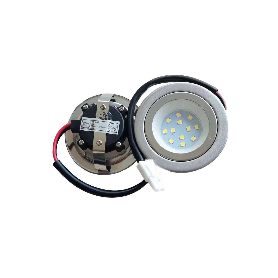 RUEHALF 2-Piece Cooker Hood Bulb LED 1.5W 220-240V for 55mm 60mm Hole Kitchen Under Cabinet Closet Lighting 15W Halogen Bulb Equivalent (Color : Warm White 3000K, Size : NO_1.5W 220V)