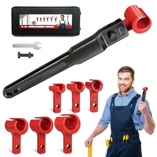 Vdsfand 6 in 1 Door Hinge Adjustment Tool Upgraded Rolled Steel Door Hinge Tool 8-28.5mm Door Gap Adjustment Tool Rust-Proof Door Alignment Tool for Residential and Fire Doors