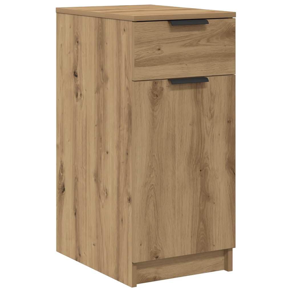 Pratico armadietto da scrivania con cassetto e scomparti in robusto legno – Versatile armadietto con spazio per organizzare l'ufficio e accessori per la casa