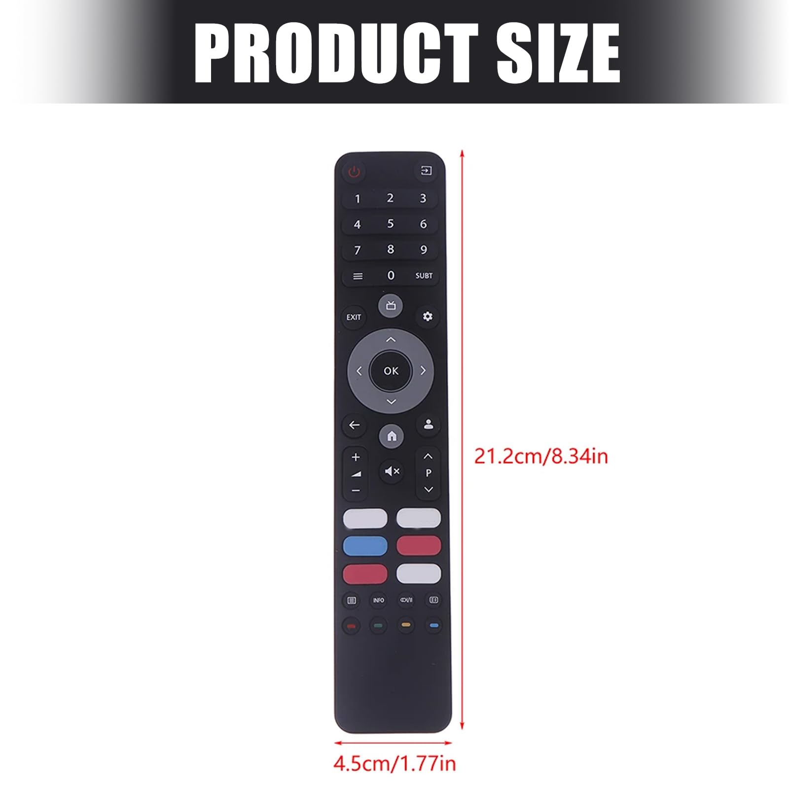 Telecomando multifunzionale facile da usare con tecnologia di segnali a infrarossi, design ergonomico per DEXP TV telecomandi universalmente telecomando