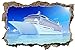 Produktbild DesFoli Kreuzfahrtschiff Kreuzfahrt 3D Look Wandtattoo 3D Look Wandtattoo 70 x 115 cm Wanddurchbruch Wandbild Sticker Aufkleber D555