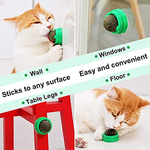 Potaroma Catnip Toys Balls 4 Pcs, Extra Cat Energy Ball, Edible Kitten Silvervine Toys for Cats Lick, Healthy Kitty… - Image 4