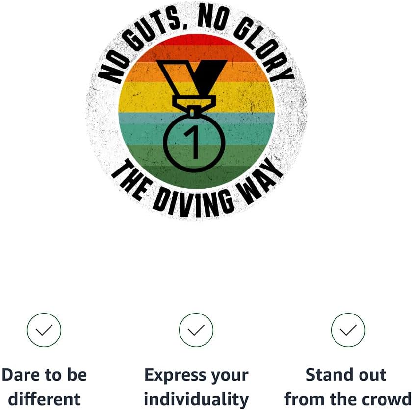 No Guts No Glory Women's Muscle Tank - Cute Design Tank Top - Diver Workout Tank