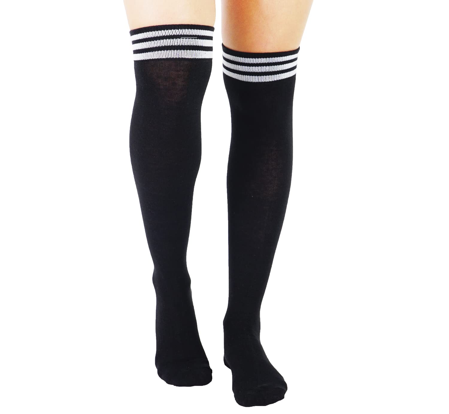 rc. royal class Women Striped Organic Cotton Thigh High Stockings (Pack of 1 Pair)-picture-56