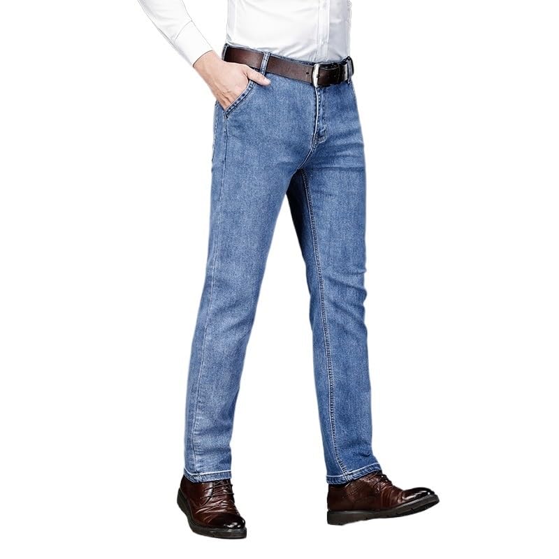 Straight Leg Four Season High-Waisted Business Casual Solid Color Jeans3