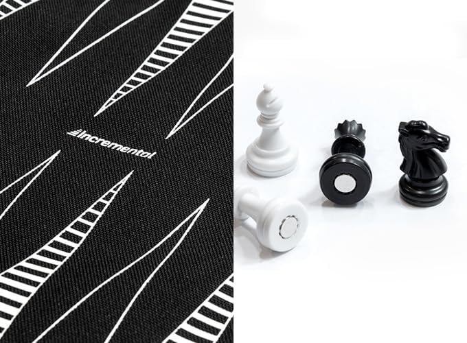 Miniatura 7 de MagBoard by Incremental - Juegos magnéticos de viaje 3 en 1 ajedrez, damas, backgammon