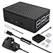 GeeekPi Obudowa Raspberry Pi 4 z zasilaczem USB C 5 V 3 A, zasilacz UK, Raspberry Pi 4 obudowy z wentylatorem 40 x 40 x 10 mm i 4 sztukami radiatora Raspberry Pi 4 modelami B