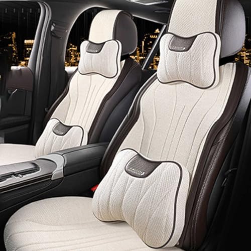 新型5席 シートカバー【に適用ホンダ フィット FIT GR3 GR4 GS4 GS6(2022.10?)】車 クッション 座布団 車用 汎用 座席カバー 麻素材 吸汗性 通気性 滑り止め シートクッション 汚れ防止 低反発 体圧分散 取付簡単 お手入れ簡