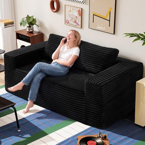 63" Boneless Cloud Couch, 2 Seater Living Room Sofa with