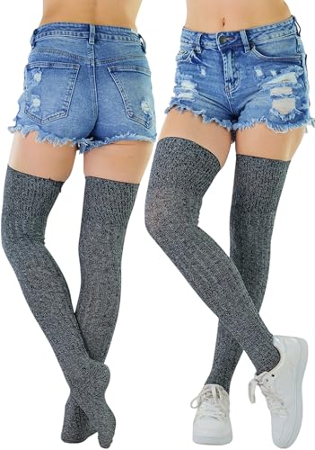 Image of ToBeInStyle Women's Over The Knee Knit Thigh High Warm Socks