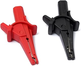 ULTECHNOVO Banana Plug Insulated Clip Alligator Clips Electrical Test Probes 4mm Banana Plug Clip Heavy Test Clip Wire Test Line Red Alligator Clip
