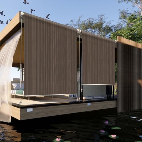 image for LOVE STORY Patio Shades Roll Up Outdoor Cordless Roller Shade 4'(W)*6'