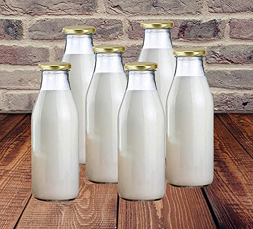 Image of India. Milk; Water and Juice Glass Bottle with Air Tight Cap (Transparent; 500 ml) set of (4)