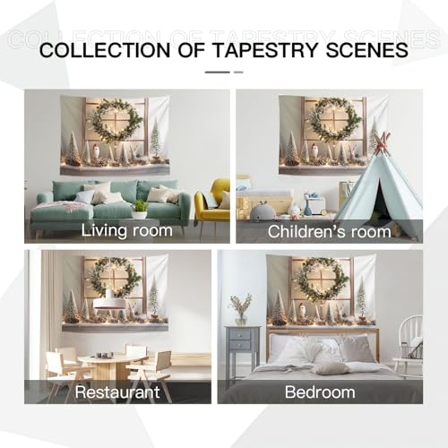 Tenture murale tissu beige 230x180 pour habiller un mur vide