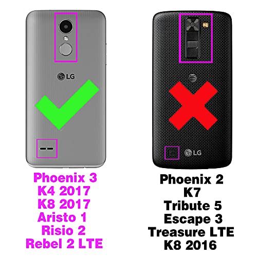 Coque LG K8 2017 portefeuille cuir support antichoc Phoenix 3
