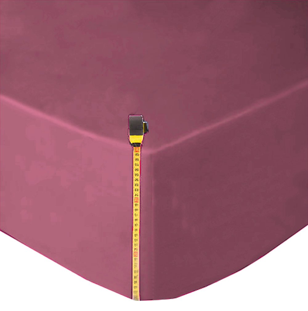 Extra Deep Fitted Sheet King Size - 16" / 40 Cm Deep Polycotton - Wine