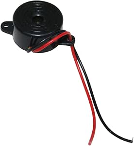 Aerzetix -Piezo Summer Buzzer für vergessen Scheinwerfer Kontrollleuchte Blinker akustisches oder Vorrichtung 6-12-24 V für Motorrad Auto PKW LKW, Lieferwagen
