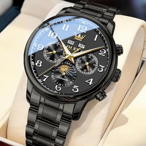 Image of OLEVS Watches for Men Automatic Mechanical Self Winding Watch Business Dress Wrist Watch