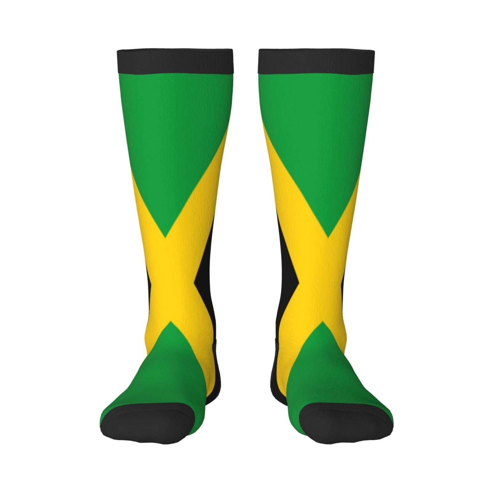 asbwuo Stockings Sports Socks for Women jamaica flag Print Funny Socks for Running Athletic Funny Gifts