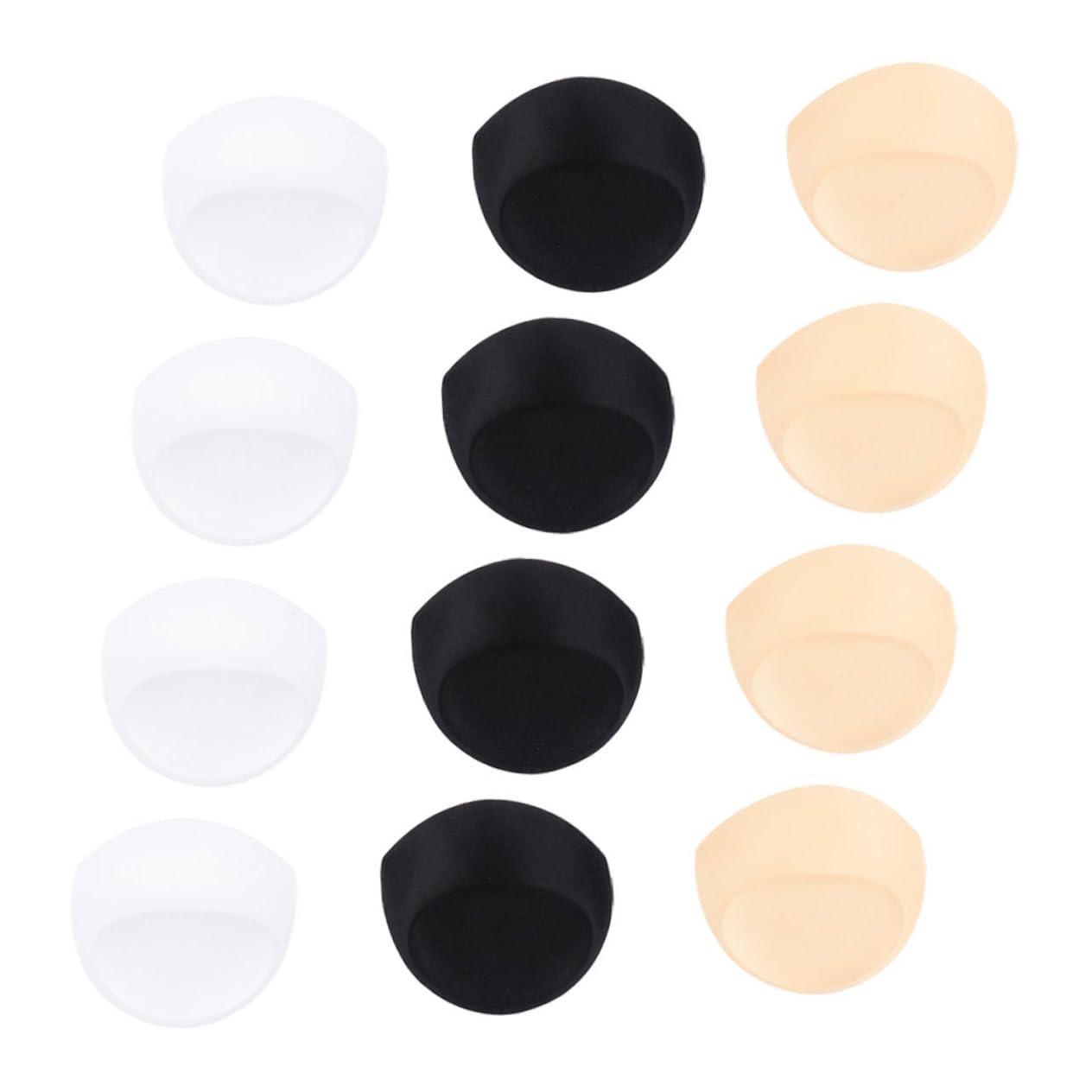 VANZACK Almohadillas de Esponja Semicirculares Transpirables y Push Up para Sujetador, 6 Pares Ideales para Sujetador Deportivo y Trajes de Baño