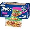 أكياس الوجبات الخفيفة Ziploc ذات الملمس EasyGuide، أكياس تخزين بلاستيكية صغيرة بتقنية Grip 'N Seal، إجمالي 150 كيسًا (قد يختلف التغليف)