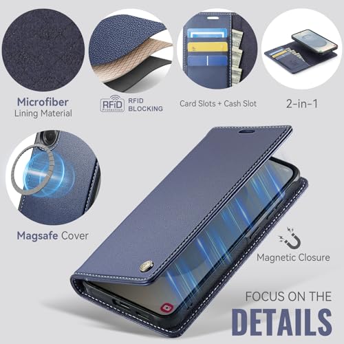 PlusnapX for Samsung Galaxy S26 Plus 2in1 Detachable Wallet Case, Deep Blue by PlusnapX - Used condition - Image 6