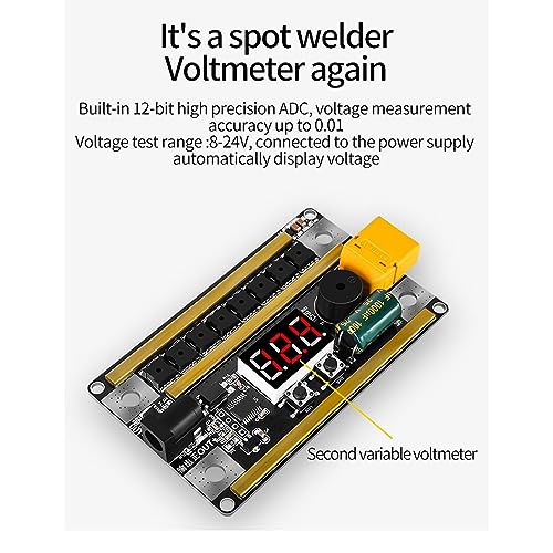 Image of HEAVENGLOW 12V Spot Welder Set Portable Handheld Adjustable 99 Level for Welding Repair 1 Set with Shell