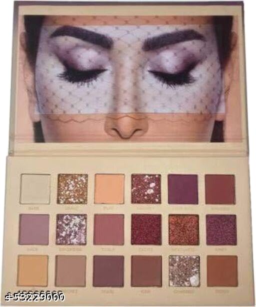 professional 18-color shimmer & matte eyeshadow palette | highly pigmented waterproof eye makeup kit | gr_372