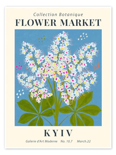 Flower Market Kyiv Chestnut Poster von TAlex 90 x 120 cm Wandbilder Wanddeko