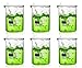 EISCO 6PK Beakers, 400ml - Griffin Style, Low Form with Spout - White, 50ml Graduations - Borosilicate 3.3 Glass